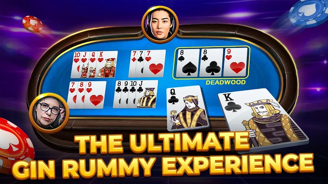 Gin Rummy - Card Game (Джин Рами) [МОД: Деньги, Монеты и Меню MOD] Screenshot 2