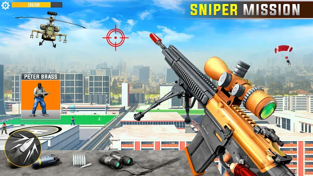 Banduk Game - Sniper Gun Games (Снайперская Война 3D) [МОД: Деньги, Монеты и Меню MOD] Screenshot 2