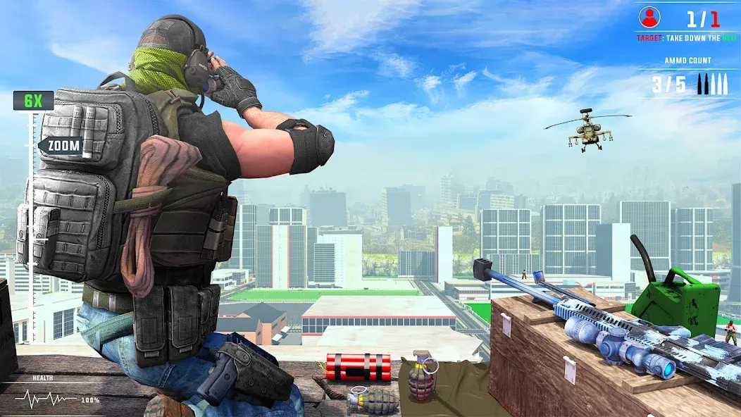 Banduk Game - Sniper Gun Games (Снайперская Война 3D) [МОД: Деньги, Монеты и Меню MOD] Screenshot 4