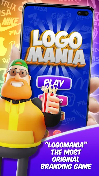 Logomania - Logo Quiz Original (Логомания 1) [МОД: Меню, Бесконечные монеты и Открытые уровни] Screenshot 1