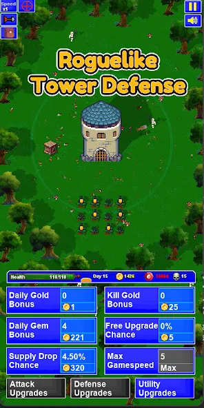 Lone Tower Roguelike Defense (Лон Тауэр Рогалик Защиты) [МОД: Деньги, Монеты и Меню MOD] Screenshot 1