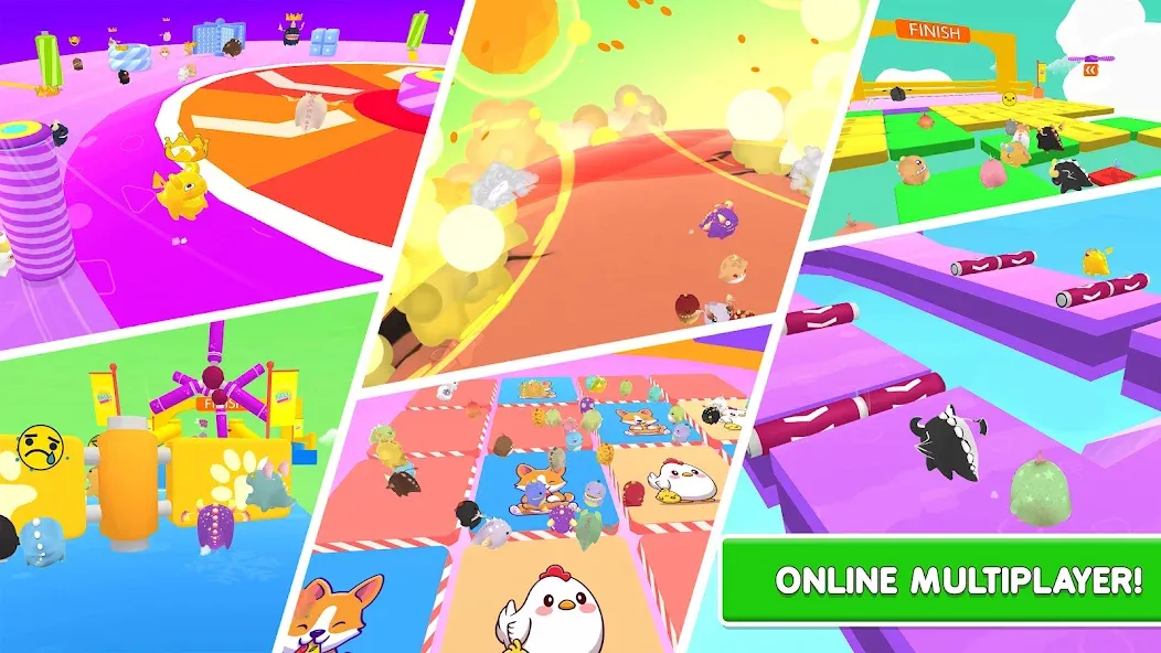 Fall.io - Race of Dino [МОД: Меню, Бесконечные монеты и Открытые уровни] Screenshot 1