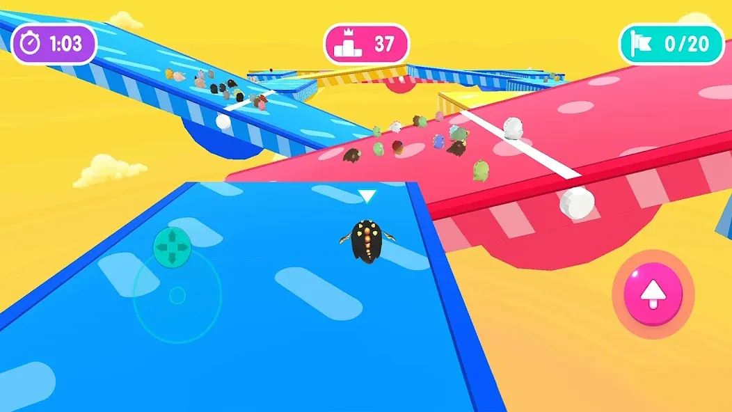 Fall.io - Race of Dino [МОД: Меню, Бесконечные монеты и Открытые уровни] Screenshot 2
