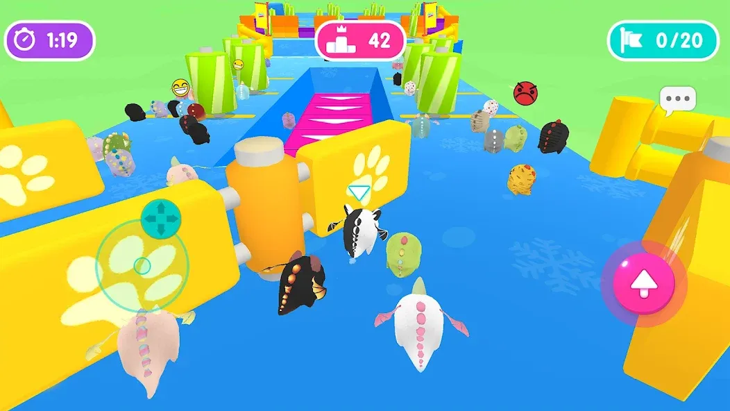 Fall.io - Race of Dino [МОД: Меню, Бесконечные монеты и Открытые уровни] Screenshot 5