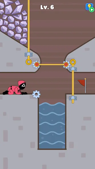 Prison Escape: Pin Puzzle (Позонный эксперт) [МОД: Меню, Бесконечные монеты и Открытые уровни] Screenshot 1