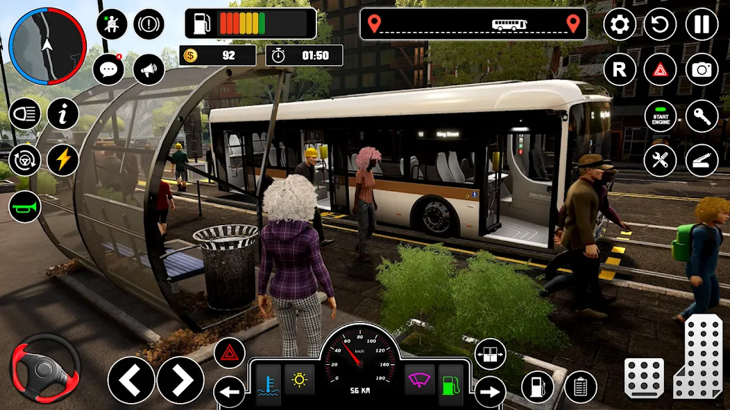 Bus Simulator : 3D Bus Games (Бас Драйвинг Симулятор ПВП Игра) [МОД: Меню, Бесконечные монеты и Открытые уровни] Screenshot 3