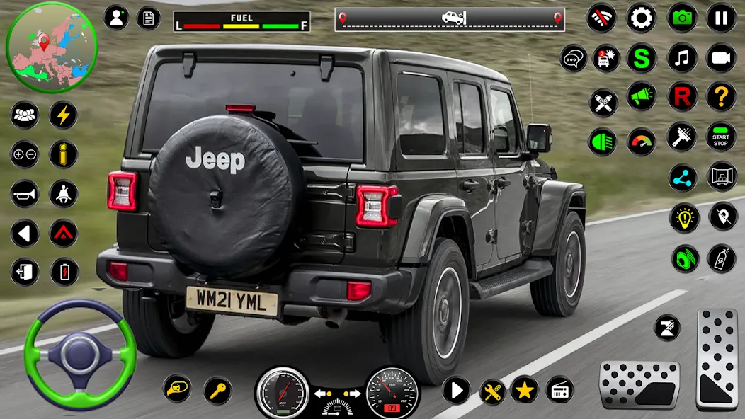 Jeep Driving Simulator offRoad (Джип Драйвинг Симулятор вне дороги) [МОД: Бесконечные деньги, Монеты и Мега MOD] Screenshot 3