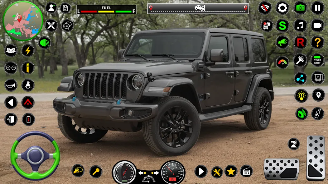 Jeep Driving Simulator offRoad (Джип Драйвинг Симулятор вне дороги) [МОД: Бесконечные деньги, Монеты и Мега MOD] Screenshot 4