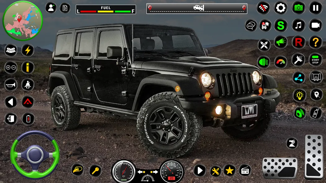Jeep Driving Simulator offRoad (Джип Драйвинг Симулятор вне дороги) [МОД: Бесконечные деньги, Монеты и Мега MOD] Screenshot 5
