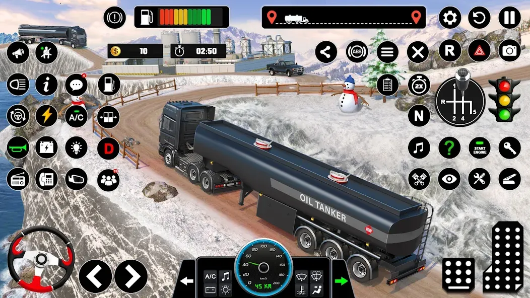 Oil Truck Games: Driving Games [МОД: Все открыто, Дополнительные деньги и Меню MOD] Screenshot 2