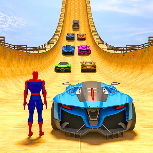 Superhero Car: Mega Ramp Games (Рамп Кар Гейм) [МОД: Все открыто, Дополнительные деньги и Меню MOD] Screenshot 2