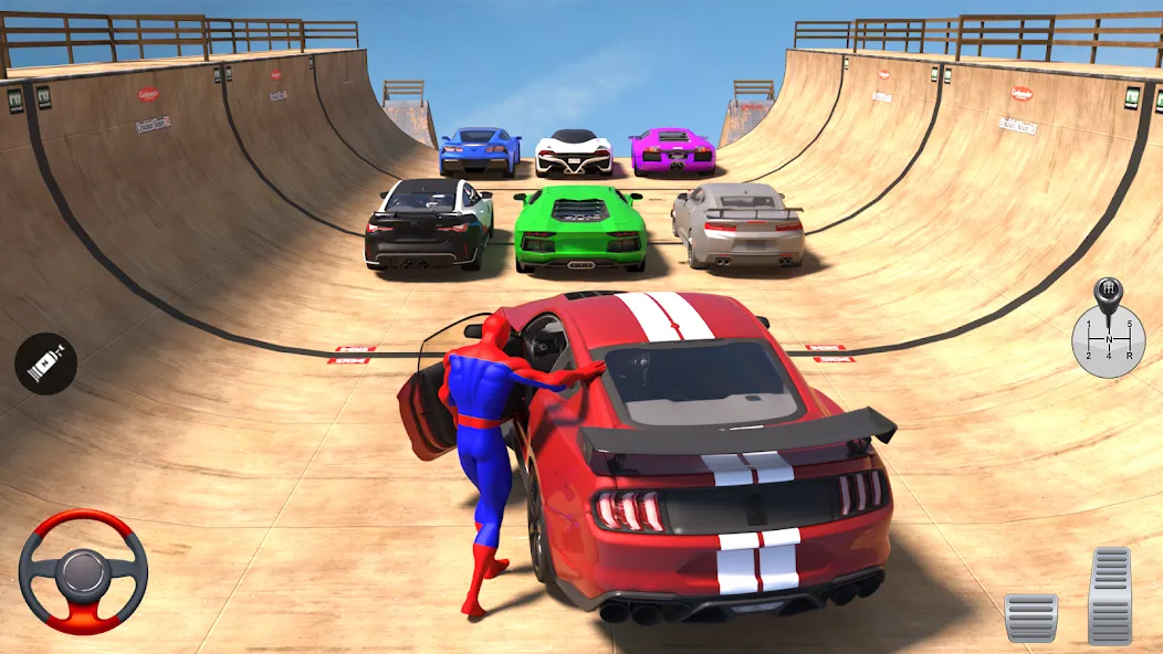 Superhero Car: Mega Ramp Games (Рамп Кар Гейм) [МОД: Все открыто, Дополнительные деньги и Меню MOD] Screenshot 3