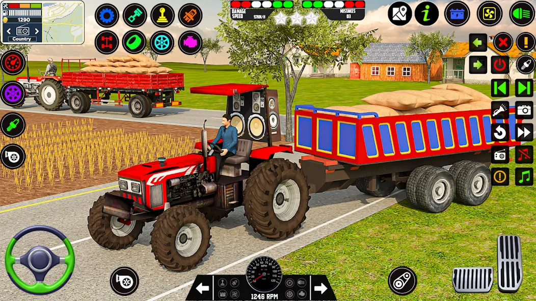 Farming Tractor Game Simulator (Фарминг Трактор Игра Симулятор) [МОД: Меню, Бесконечные монеты и Открытые уровни] Screenshot 5