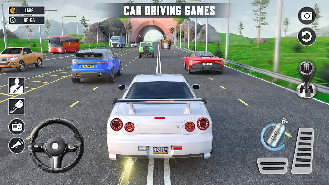 Real Highway Car Racing Games [МОД: Меню, Бесконечные монеты и Открытые уровни] Screenshot 1