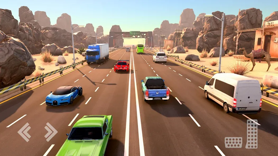 Real Highway Car Racing Games [МОД: Меню, Бесконечные монеты и Открытые уровни] Screenshot 2