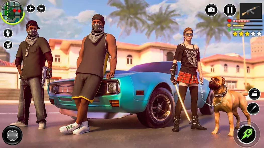 Grand City Thug Crime Games [МОД: Все открыто, Дополнительные деньги и Меню MOD] Screenshot 4