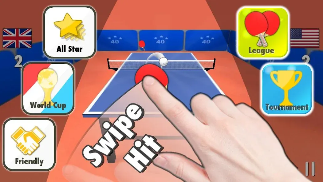 Table Tennis 3D [МОД: Деньги, Монеты и Меню MOD] Screenshot 1