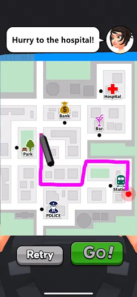 Taxi Master - Draw&Story game (Такси Мастер) [МОД: Меню, Бесконечные монеты и Открытые уровни] Screenshot 4