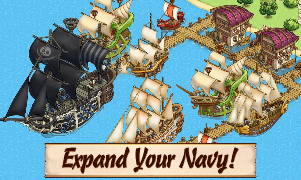 Pirates of Everseas (Пираты Эверсис) [МОД: Много монет, Открытые уровни и Мега MOD] Screenshot 1