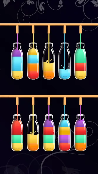 Water Sort - Color Puzzle Game (Уотер Сорт) [МОД: Меню, Бесконечные монеты и Открытые уровни] Screenshot 2