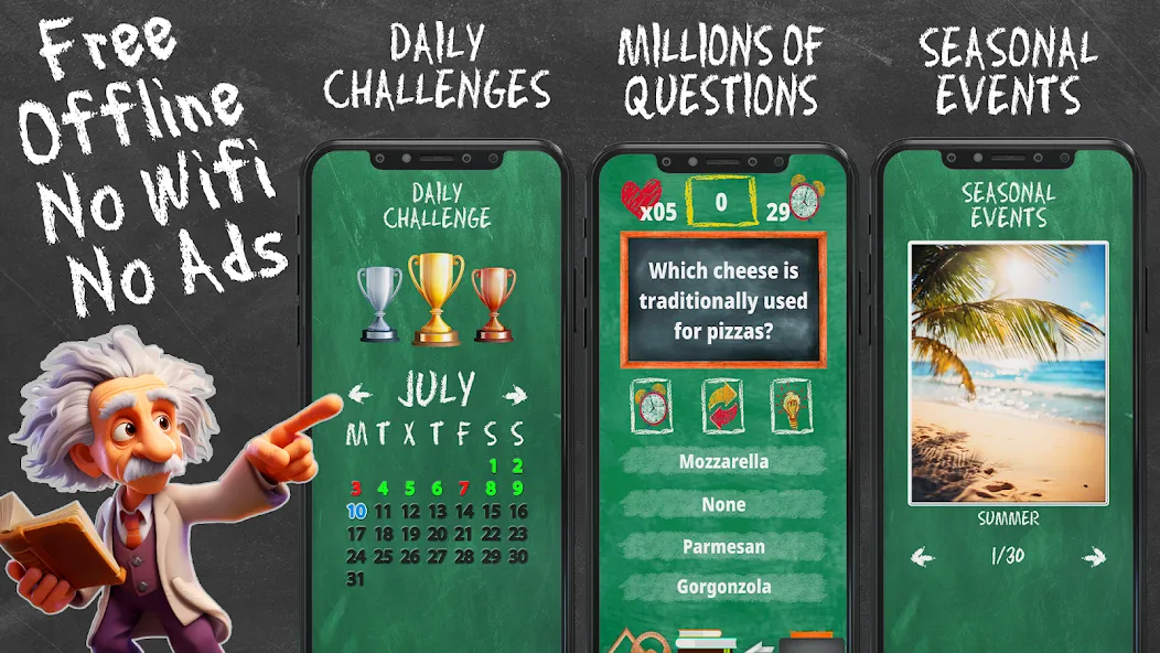 Quiz Games Offline Games [МОД: Все открыто, Дополнительные деньги и Меню MOD] Screenshot 2