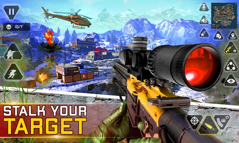 Sniper Gun Shooting game (ИГИ Снайпер Оружие Стрелялки Игры) [МОД: Деньги, Монеты и Меню MOD] Screenshot 2