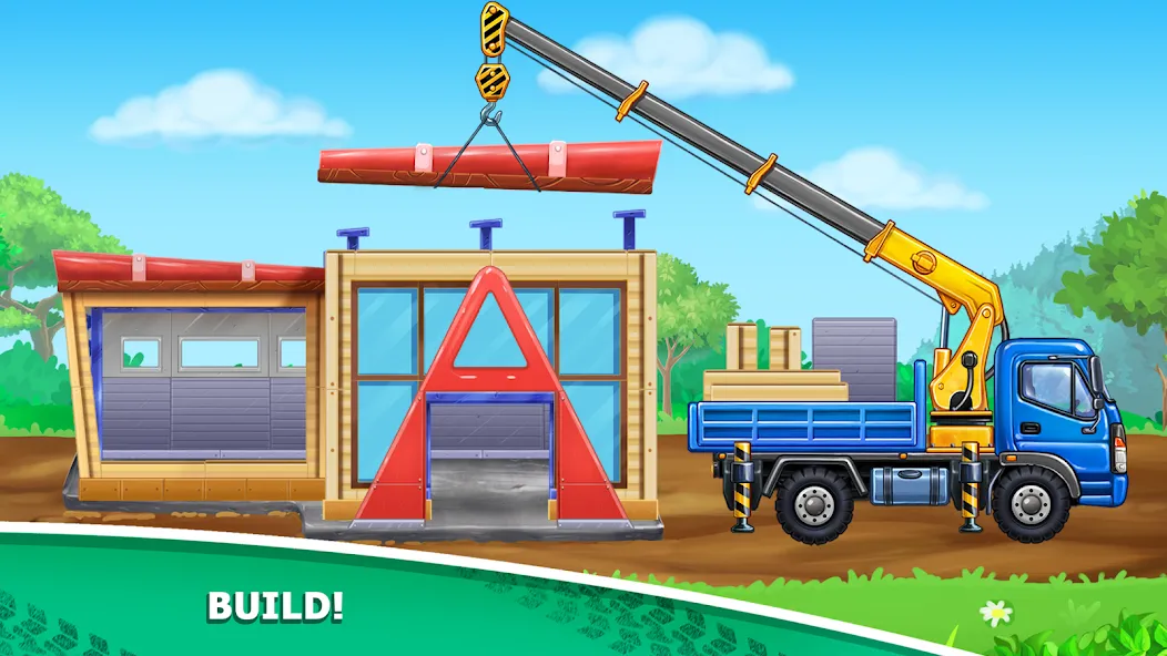 Kids truck games Build a house [МОД: Много денег, Монет и Все открыто] Screenshot 4