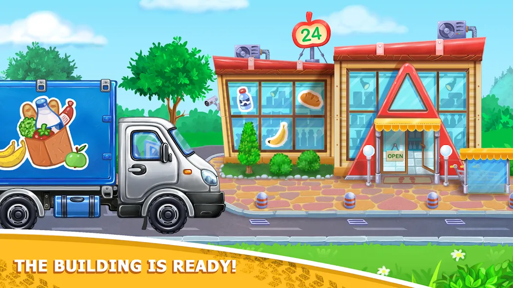 Kids truck games Build a house [МОД: Много денег, Монет и Все открыто] Screenshot 5
