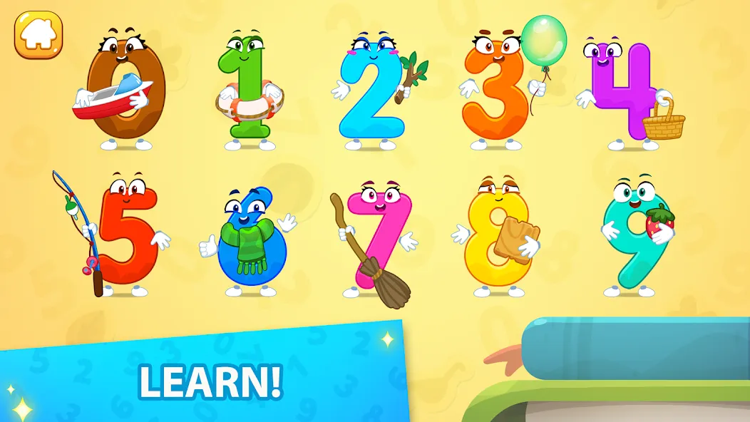 Numbers for kid Learn to count [МОД: Меню, Бесконечные монеты и Открытые уровни] Screenshot 2