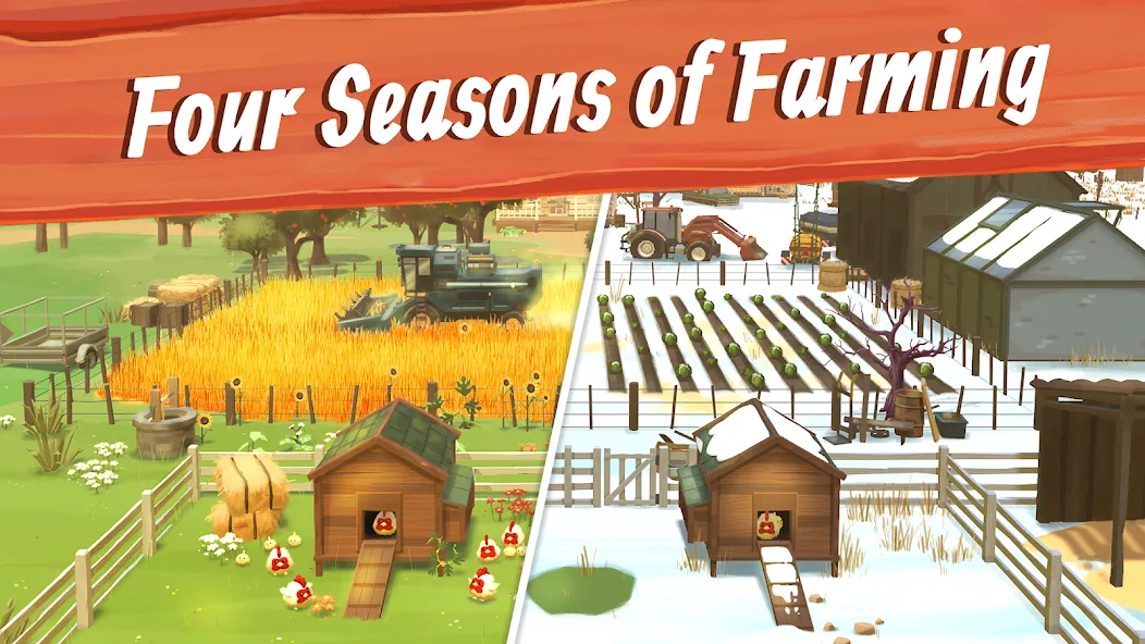 Big Farm: Mobile Harvest (Биг Фарм) [МОД: Меню, Бесконечные монеты и Открытые уровни] Screenshot 2