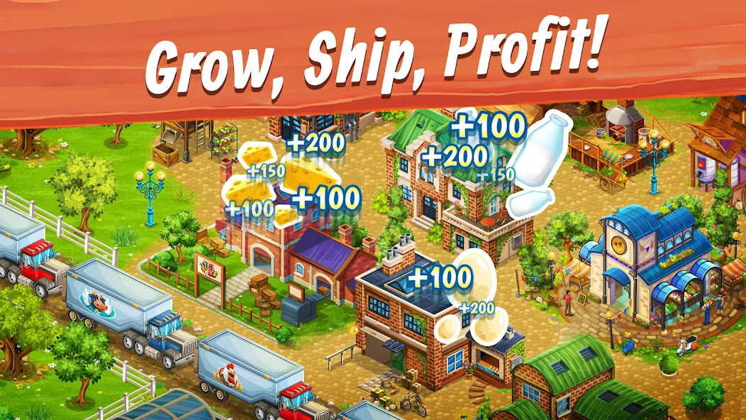 Big Farm: Mobile Harvest (Биг Фарм) [МОД: Меню, Бесконечные монеты и Открытые уровни] Screenshot 4