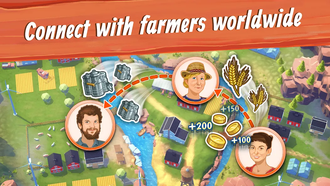 Big Farm: Mobile Harvest (Биг Фарм) [МОД: Меню, Бесконечные монеты и Открытые уровни] Screenshot 5