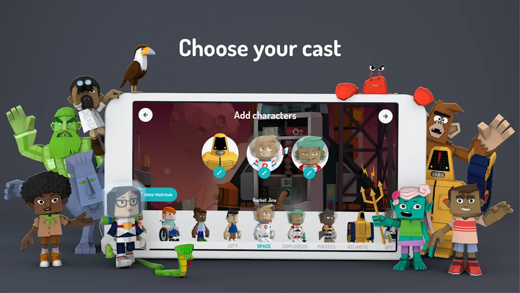 Toontastic 3D (Тунтастик 3D) [МОД: Бесконечные деньги, Монеты и Мега MOD] Screenshot 2