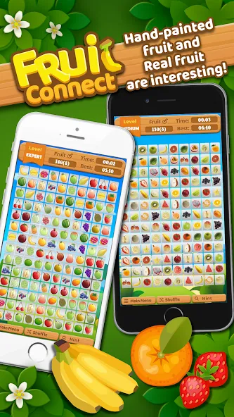 Fruit Connect (Фрукт Коннект) [МОД: Меню, Бесконечные монеты и Открытые уровни] Screenshot 1