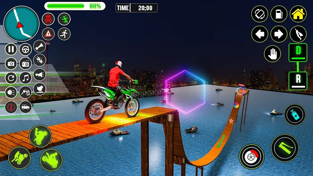 GT Bike Racing Game Moto Stunt (ДжиТи Байк Рейсинг Гейм Мото Стант) [МОД: Много монет, Открытые уровни и Мега MOD] Screenshot 4
