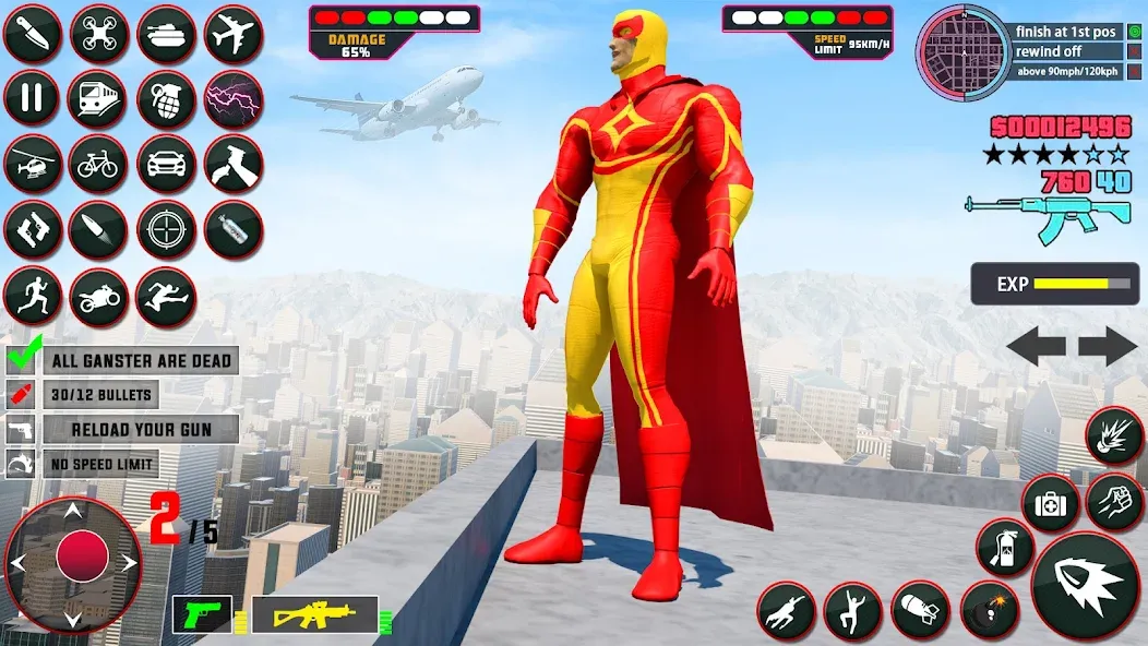 Rope Hero: Speed Hero Games (Роуп Хиро) [МОД: Меню, Бесконечные монеты и Открытые уровни] Screenshot 1