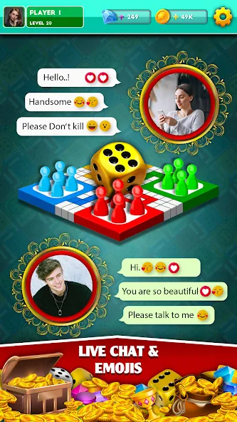 Multiplayer Dice Ludo Games (Мультиплеер Дайс Лудо Игры) [МОД: Много монет, Открытые уровни и Мега MOD] Screenshot 2