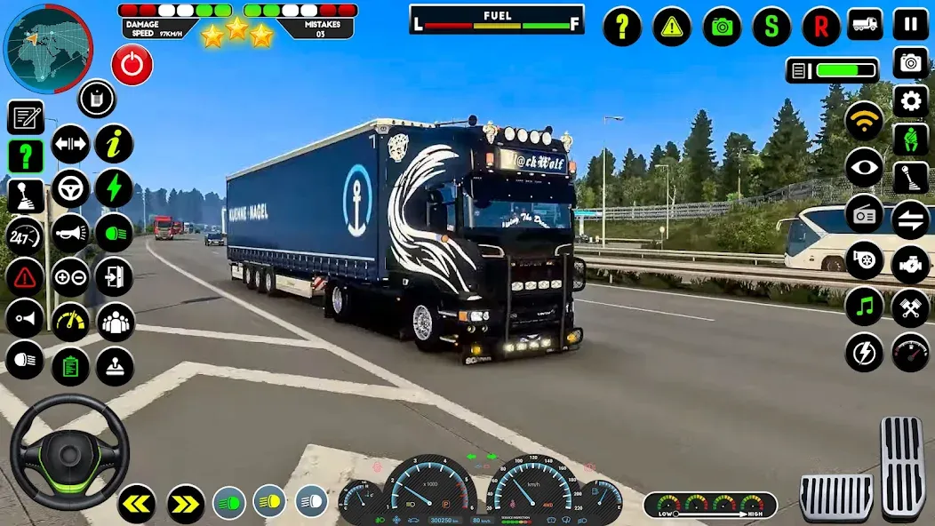 Truck Driving Euro Truck Game [МОД: Много монет, Открытые уровни и Мега MOD] Screenshot 4