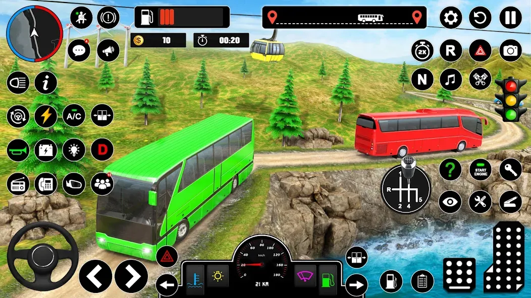 Offroad Bus Simulator Bus Game (Оффроуд Автобус Симулятор Игра) [МОД: Все открыто, Дополнительные деньги и Меню MOD] Screenshot 5