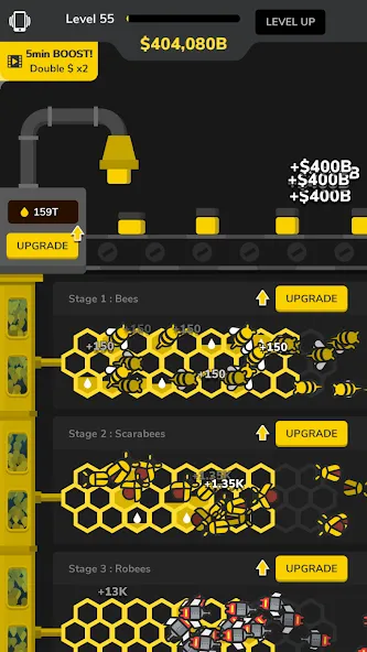 Idle Bee Factory Tycoon [МОД: Бесконечные деньги, Монеты и Мега MOD] Screenshot 3