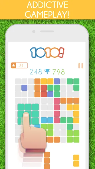1010! Block Puzzle Game [МОД: Много монет, Открытые уровни и Мега MOD] Screenshot 1