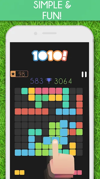 1010! Block Puzzle Game [МОД: Много монет, Открытые уровни и Мега MOD] Screenshot 4