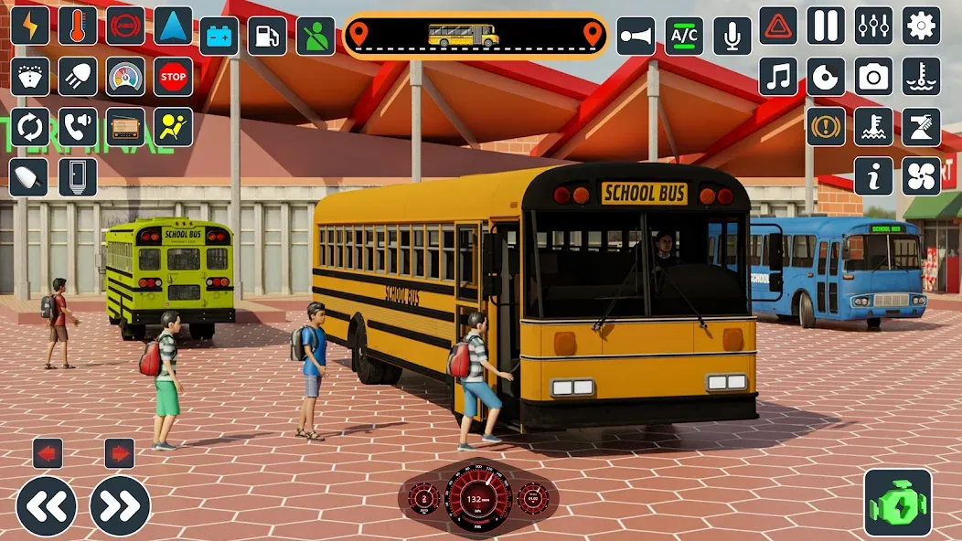 School Bus 3d : City Bus Games (Школьный автобус симулятор игры на автобусе) [МОД: Все открыто, Дополнительные деньги и Меню MOD] Screenshot 2