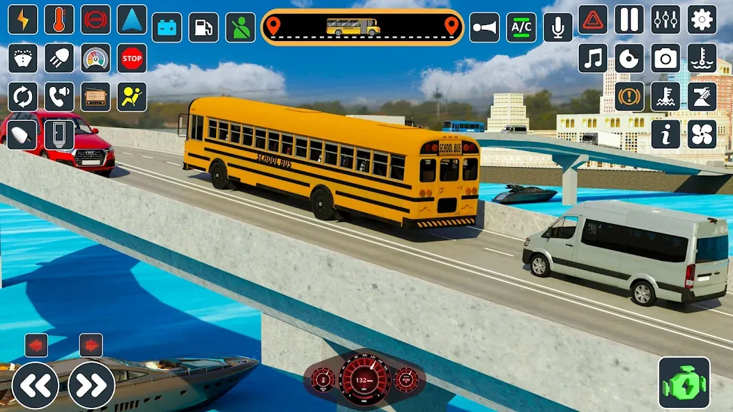 School Bus 3d : City Bus Games (Школьный автобус симулятор игры на автобусе) [МОД: Все открыто, Дополнительные деньги и Меню MOD] Screenshot 4