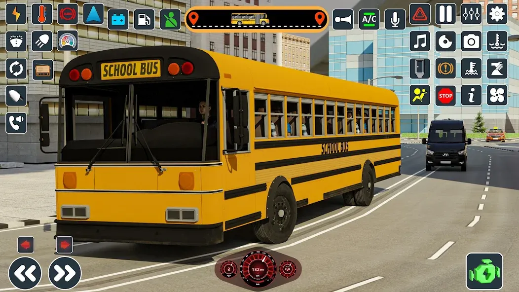 School Bus 3d : City Bus Games (Школьный автобус симулятор игры на автобусе) [МОД: Все открыто, Дополнительные деньги и Меню MOD] Screenshot 5