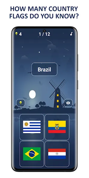 Flags of World Countries Quiz [МОД: Бесконечные деньги, Монеты и Мега MOD] Screenshot 1