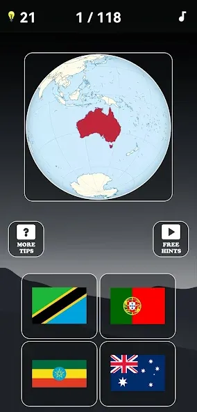 Guess the World Map Quiz [МОД: Много денег, Монет и Все открыто] Screenshot 4