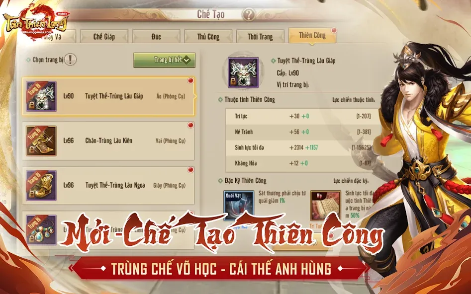 Tân Thiên Long Mobile [МОД: Много монет, Открытые уровни и Мега MOD] Screenshot 2
