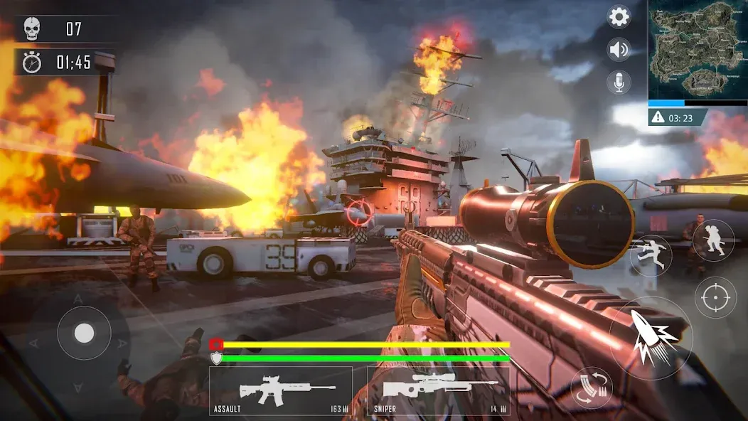 WarStrike (УорСтрайк ФПС Оффлайн Ган Гейм) [МОД: Много денег, Монет и Все открыто] Screenshot 1