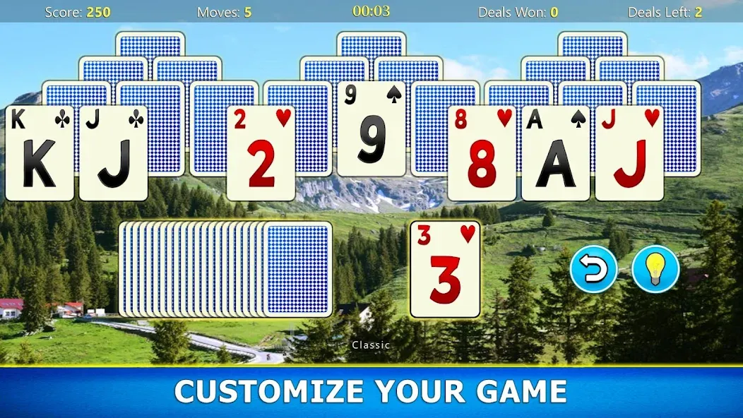 TriPeaks Solitaire Mobile [МОД: Много денег, Монет и Все открыто] Screenshot 3